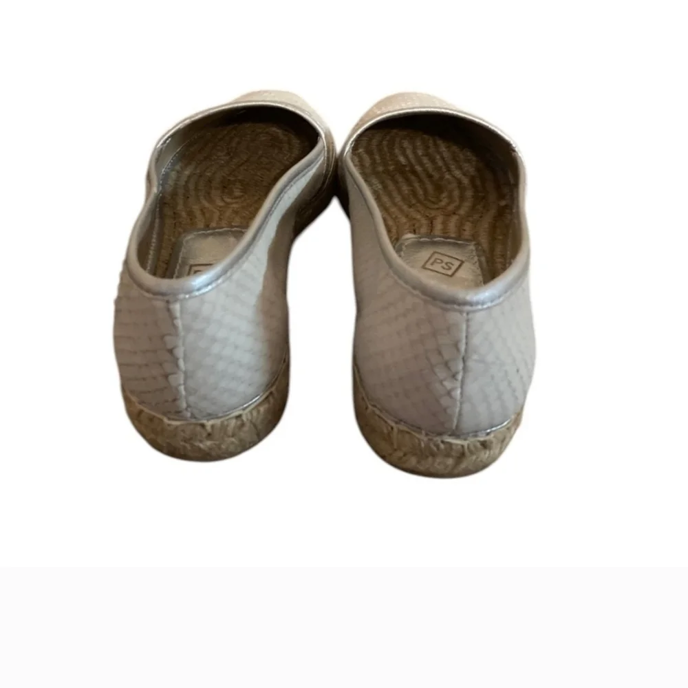 Johnston & Murphy Shoes Womens Size 6.5 Grey Suede Jaden Espadrilles Scale Jute